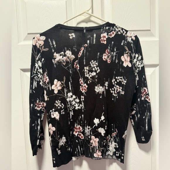 White House Black Market Floral Cardigan Small - Picture 4 of 4